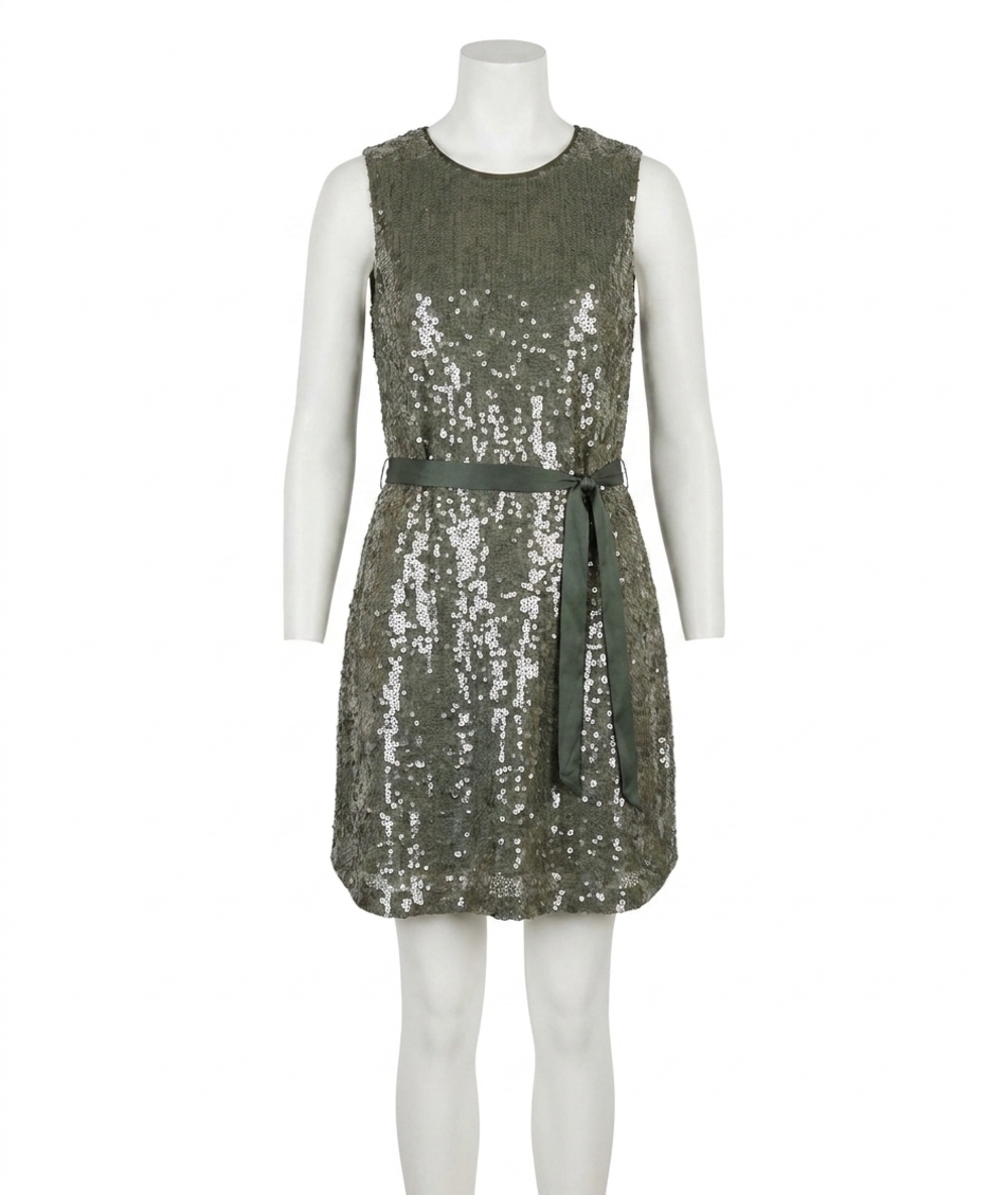 NEW VELVET BY GRAHAM & SPENCER sequin katherine dress in gunmetal